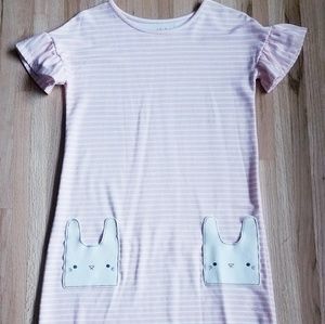 Pink and White Striped Dress